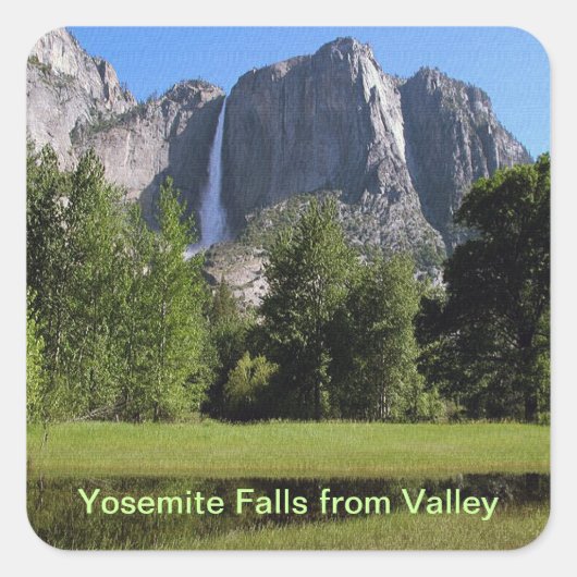 Yosemite-Herfsten uit Valley in Californië Vierkante Sticker (Voorkant)
