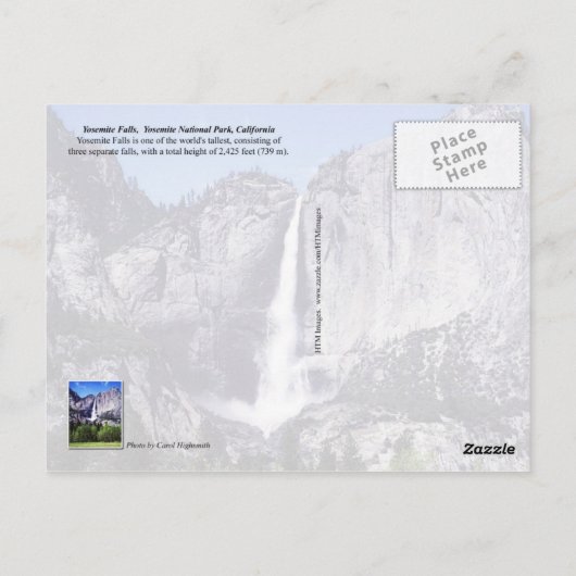 Yosemite Herfsten, Yosemite National Park, CA Briefkaart (Achterkant)