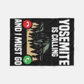 Yosemite Is Calling I Must Go Vacation National Pa Fleece Deken (Voorkant (Horizontaal))