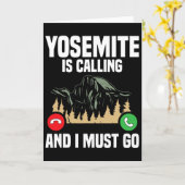 Yosemite Is Calling I Must Go Vacation National Pa Kaart (Gele Bloem)