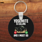 Yosemite Is Calling I Must Go Vacation National Pa Sleutelhanger (Voorkant)