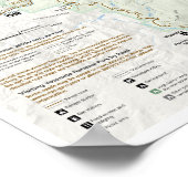 Yosemite-kaartposter Poster (Hoek)