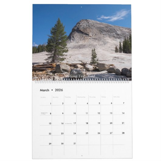 Yosemite Kalender (Mar 2026)