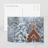 Yosemite kapel in het Snowy Forest Briefkaart (Voorkant / Achterkant)