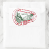 Yosemite-klimmer Carabiner Rechthoekige Sticker (Tas)