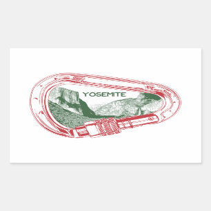 Yosemite-klimmer Carabiner Rechthoekige Sticker