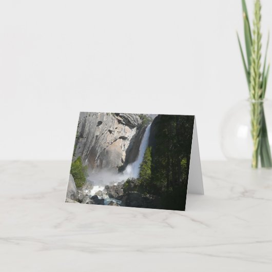 Yosemite Lagere Herfsten uit het Yosemite National Kaart (Voorkant)