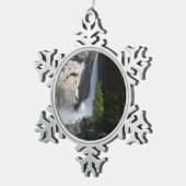 Yosemite Lagere Herfsten uit het Yosemite National Tin Sneeuwvlok Ornament (Rechts)