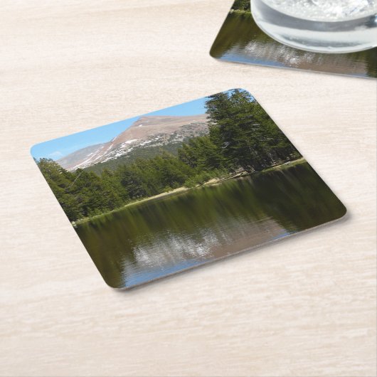 Yosemite Lake Reflection Kartonnen Onderzetters (Schuin)