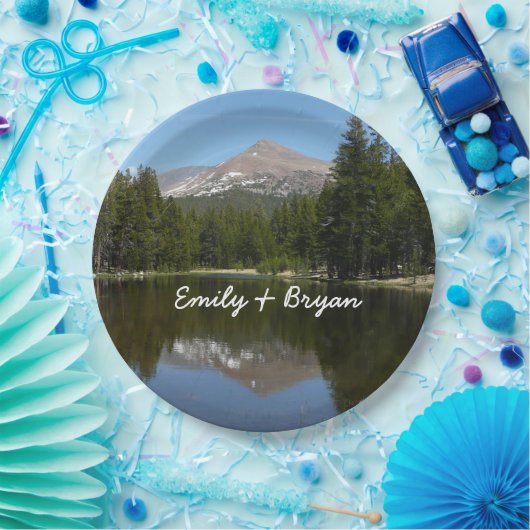 Yosemite Lake Reflection Papieren Bordje (Feest)