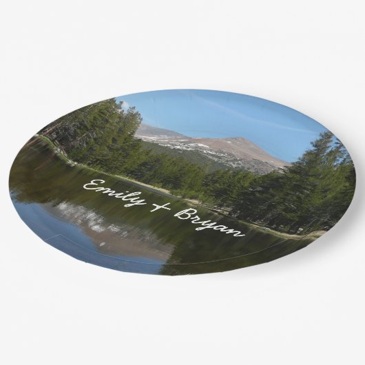 Yosemite Lake Reflection Papieren Bordje (Gekanteld)