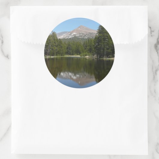 Yosemite Lake Reflection Ronde Sticker (Tas)