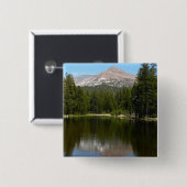 Yosemite Lake Reflection Vierkante Button 5,1 Cm (Voorkant /achterkant)