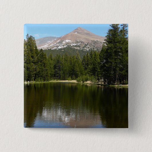 Yosemite Lake Reflection Vierkante Button 5,1 Cm (Voorkant)