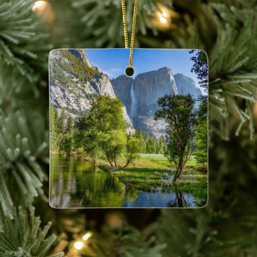 Yosemite Landschap Kerstmis Keramisch Ornament (Boom)