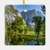 Yosemite Landschap Kerstmis Keramisch Ornament (Voorkant)