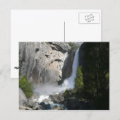 Yosemite Lower Falls bij het Lower Yosemite Falls  Briefkaart (Voorkant / Achterkant)