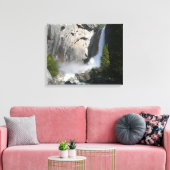 Yosemite Lower Falls bij het Lower Yosemite Falls Canvas Afdruk (Insitu (Woonkamer))