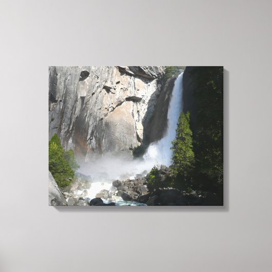 Yosemite Lower Falls bij het Lower Yosemite Falls Canvas Afdruk (Voorkant)