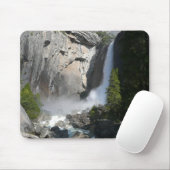 Yosemite Lower Falls bij Lower Yosemite Falls Trai Muismat (Met muis)