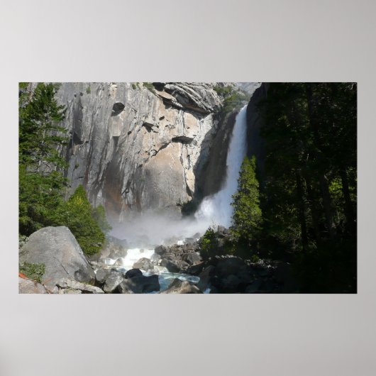 Yosemite Lower Falls bij Lower Yosemite Falls Trai Poster (Voorkant)