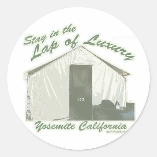 Yosemite Luxury Humor Travel Slogan Ronde Sticker (Voorkant)