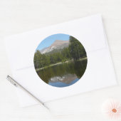 Yosemite-meerreflectie Ronde Sticker (Envelop)