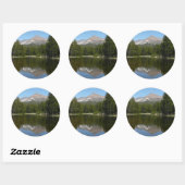 Yosemite-meerreflectie Ronde Sticker (Vel)