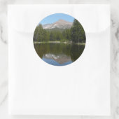 Yosemite-meerreflectie Ronde Sticker (Tas)