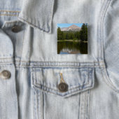 Yosemite-meerreflectie Vierkante Button 5,1 Cm (In situ)