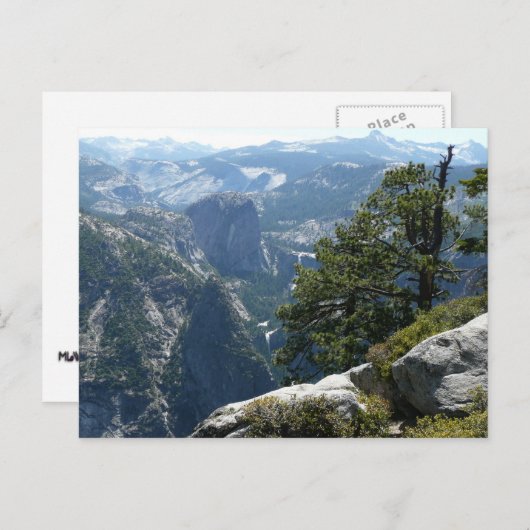 Yosemite Mountain-Uitzicht in het Nationaal Park Y Briefkaart (Voorkant / Achterkant)