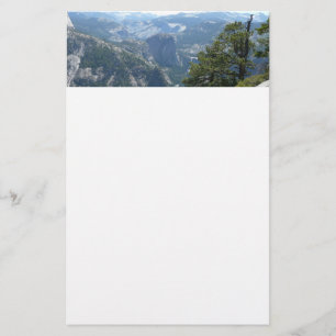Yosemite Mountain-Uitzicht in het Nationaal Park Y Briefpapier