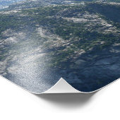 Yosemite Mountain-Uitzicht in het Nationaal Park Y Foto Afdruk (Hoek)