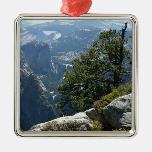 Yosemite Mountain-Uitzicht in het Nationaal Park Y Metalen Ornament (Voorkant)