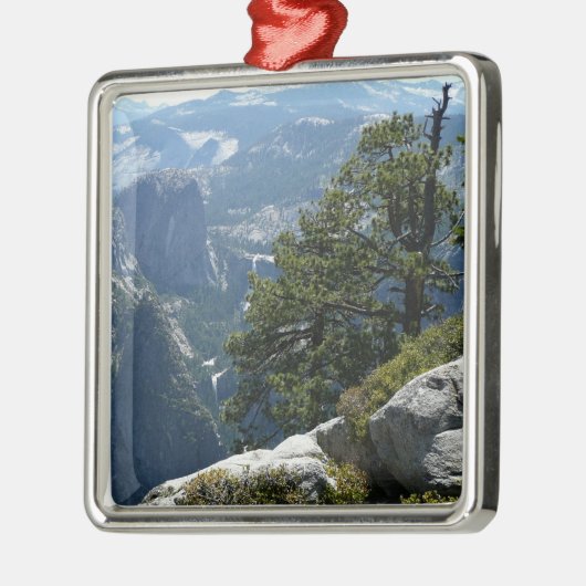 Yosemite Mountain-Uitzicht in het Nationaal Park Y Metalen Ornament (Links)