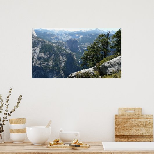 Yosemite Mountain-Uitzicht in het Nationaal Park Y Poster (Keuken)