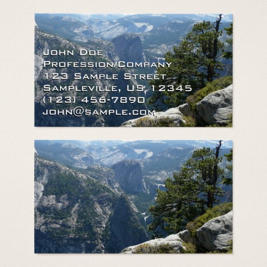 Yosemite Mountain-Uitzicht in het Nationaal Park Y Visitekaartje (Voorkant /achterkant)