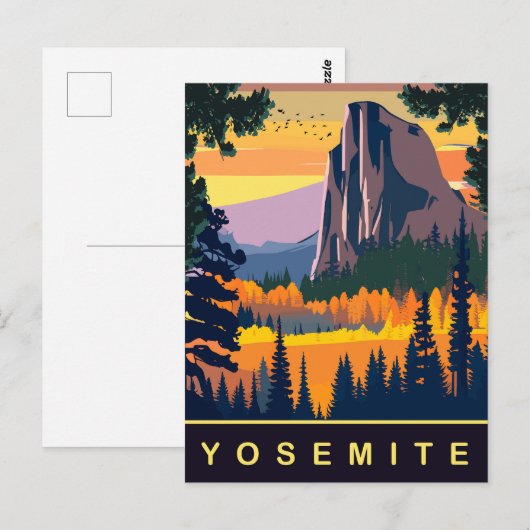 Yosemite, Nationaal Park, Verenigde Staten, Reizen Briefkaart (Voorkant / Achterkant)