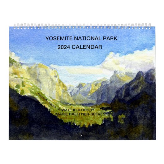 YOSEMITE NATIONAL PARK 2024 WATERVERF KALENDER (Hoes)