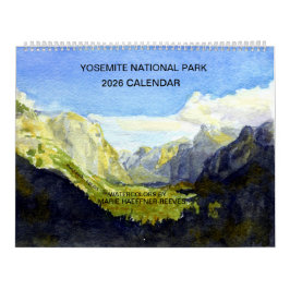 YOSEMITE NATIONAL PARK 2026 WATERCOLOR CALENDAR KALENDER