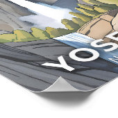 Yosemite National Park | Aquarel Reizen Poster (Hoek)