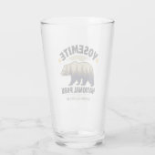 Yosemite National Park Bear Forest Beer Glass Glas (Achterkant)