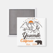 Yosemite National Park Beer Minimalistische berg Magneet (Voorkant / Achterkant)
