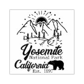 Yosemite National Park Beer Minimalistische berg Rubberstempel (Afrduk)