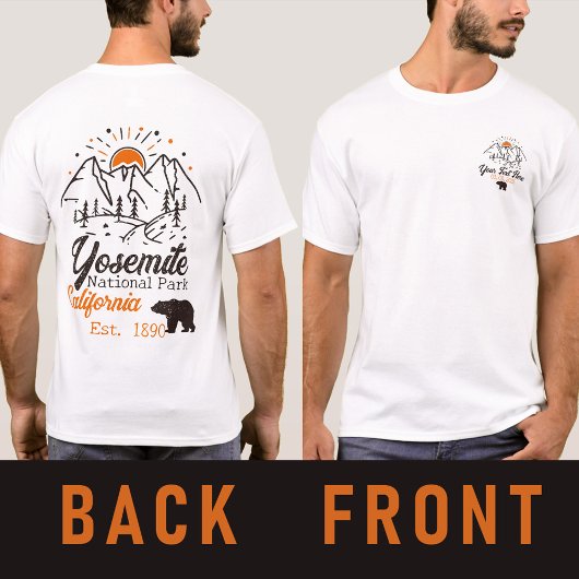 Yosemite National Park Beer Minimalistische berg T-shirt