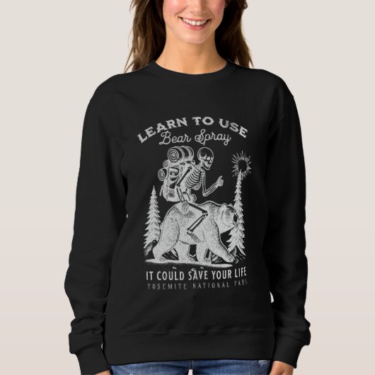 Yosemite National Park Beer Spray Funny Hiking Cam Trui (Voorkant)