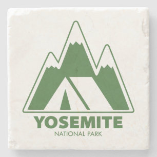 Yosemite National Park Bergen Kamperen Stenen Onderzetter
