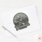 Yosemite National Park Bergpad Vierkante Sticker (Envelop)