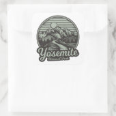 Yosemite National Park Bergpad Vierkante Sticker (Tas)