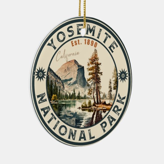 Yosemite National Park Bergsouvenirs Keramisch Ornament (Rechts)